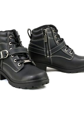 Milwaukee Motorcycle Clothing Co. Paragon Black Leather Boots MB228 Women's 8.5C